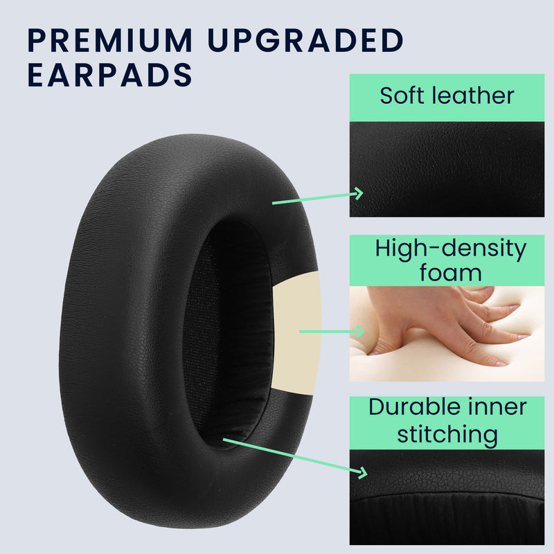 kwmobile 2x Ohr Polster für SteelSeries Arctis Nova Elite Ohrpolster - Ersatz Ohrpolster - Kopfhörer Ersatzteile - Kopfhörer Ersatzpolster für Over Ear Headphones Schwarz