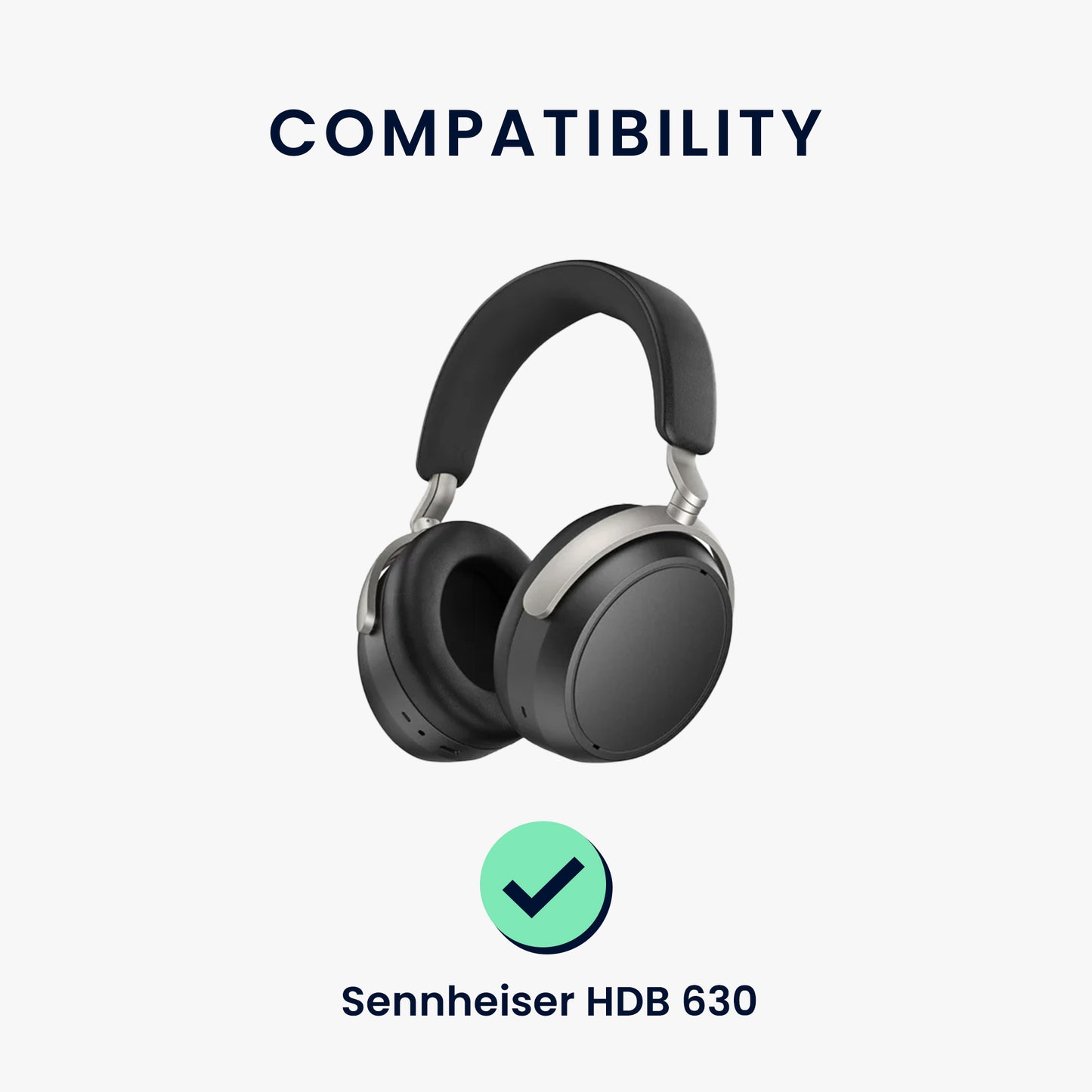 kwmobile Ohr Polster für Sennheiser HDB 630 Ohrpolster - Ersatz Ohrpolster - Kopfhörer Ersatzteile - Kopfhörer Ersatzpolster für Over Ear Headphones