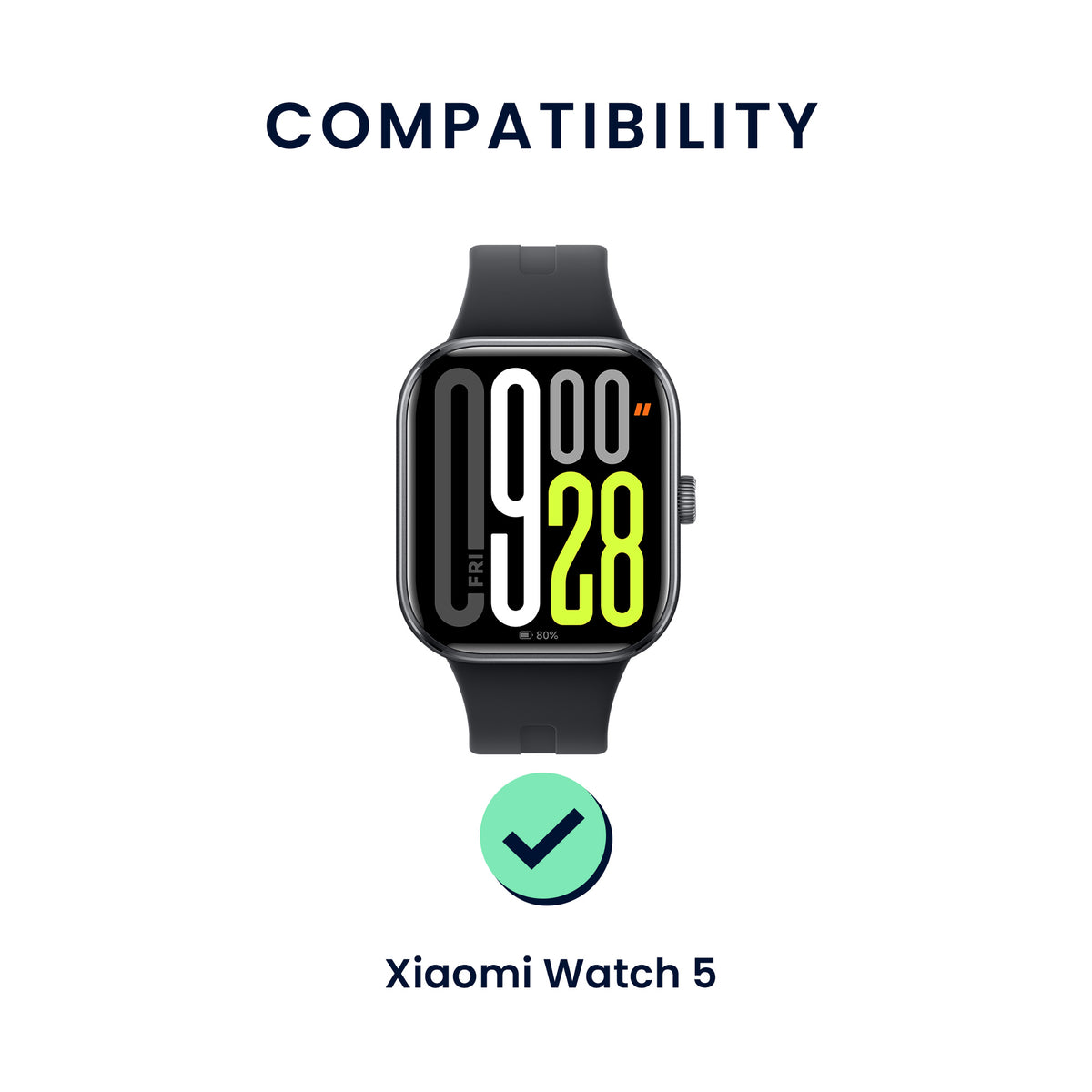 kwmobile 2x Uhrenarmband für Xiaomi Watch 5 Armband - Fitnesstracker Band Set aus TPU Silikon - Ersatzarmband Smartwatch - Schwarz Dunkelgrün Schwarz  [dsg01]