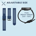 kwmobile 2x Uhrenarmband für Amazfit Active Max A2557 Armband - Fitnesstracker Band Set aus TPU Silikon - Ersatzarmband Smartwatch - Schwarz Dunkelblau Schwarz  [dsg01]