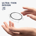 kwmobile 2x Glas Hülle für Xiaomi Watch 5 Schutzhülle - Fullbody Fitnesstracker Case Set aus Glas - Schwarz Transparent Schwarz  [dsg01]