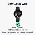 kwmobile 2x Kunststoff Hülle kompatibel mit OnePlus Watch 4 / Watch 3 / OPPO Watch X3 mini / X2 mini Schutzhülle Schutzrahmen - Glitzer Schutz Zubehör in Schwarz Silber Schwarz  [dsg01]