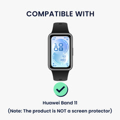 kwmobile 2x Kunststoff Hülle kompatibel mit Huawei Band 11 Schutzhülle Schutzrahmen - Glitzer Schutz Zubehör in Schwarz Transparent Schwarz  [dsg01]