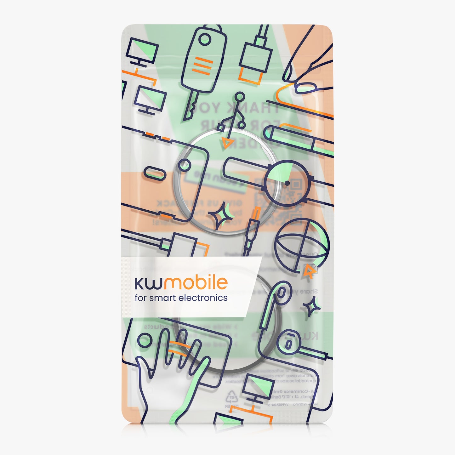 kwmobile 2x Silikon Hülle für Amazfit Active3 Premium Schutzhülle - Fullbody Display Cover Set aus Silikon - Silber Schwarz Silber  [dsg02]