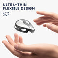 kwmobile 2x Silikon Hülle für Amazfit Active3 Premium Schutzhülle - Fullbody Display Cover Set aus Silikon - Silber Schwarz Silber  [dsg02]