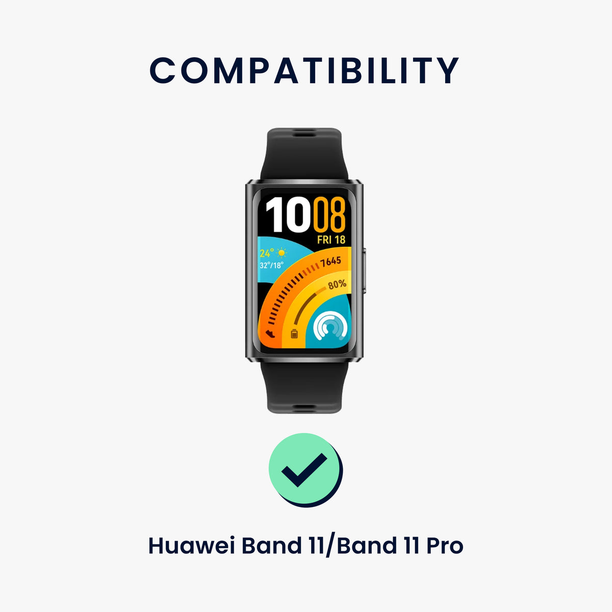 kwmobile Armband kompatibel mit Huawei Band 11 / Band 11 Pro - Nylon Fitnesstracker Sportarmband Band in Mehrfarbig - Innenmaße von Mehrfarbig