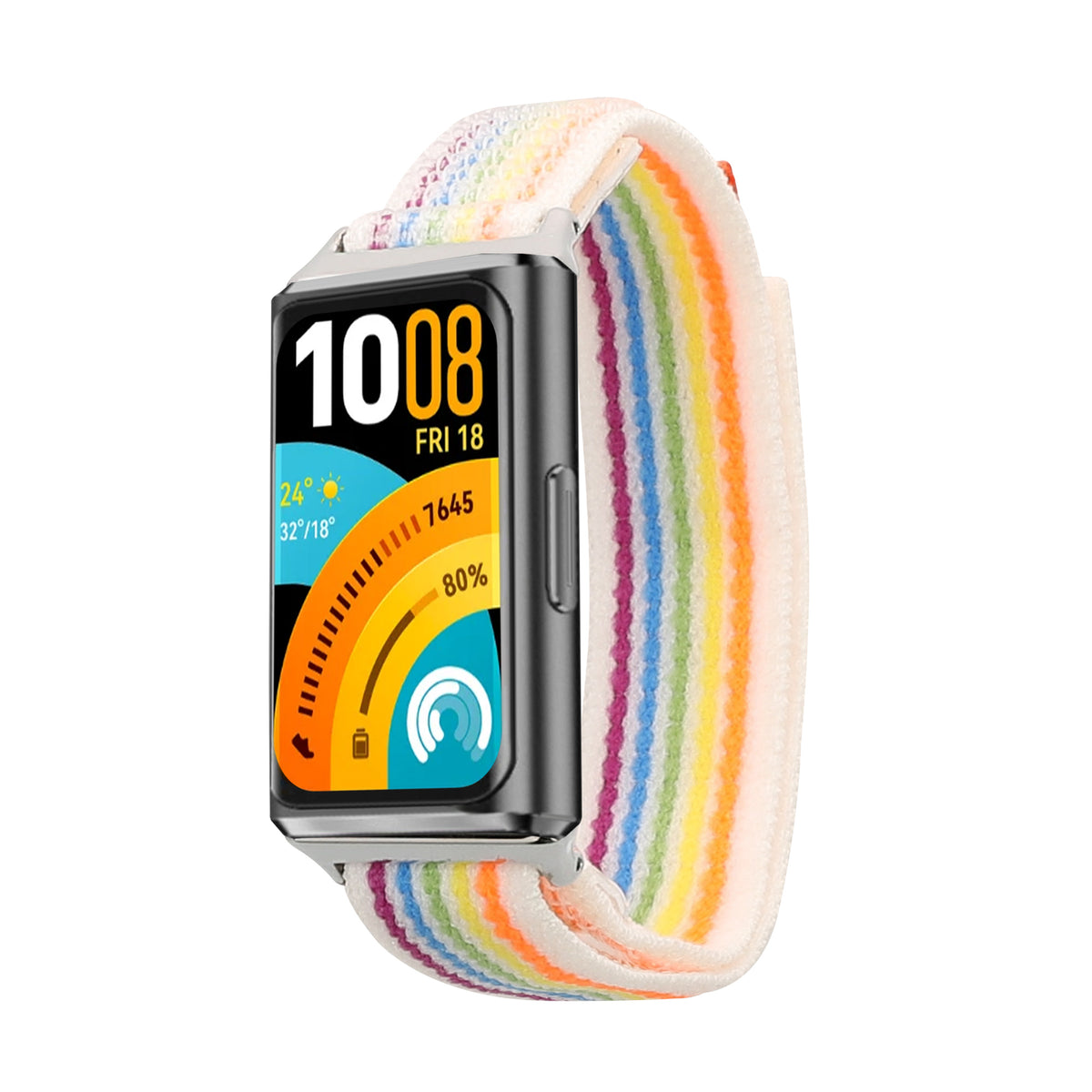 kwmobile Armband kompatibel mit Huawei Band 11 / Band 11 Pro - Nylon Fitnesstracker Sportarmband Band in Mehrfarbig - Innenmaße von Mehrfarbig