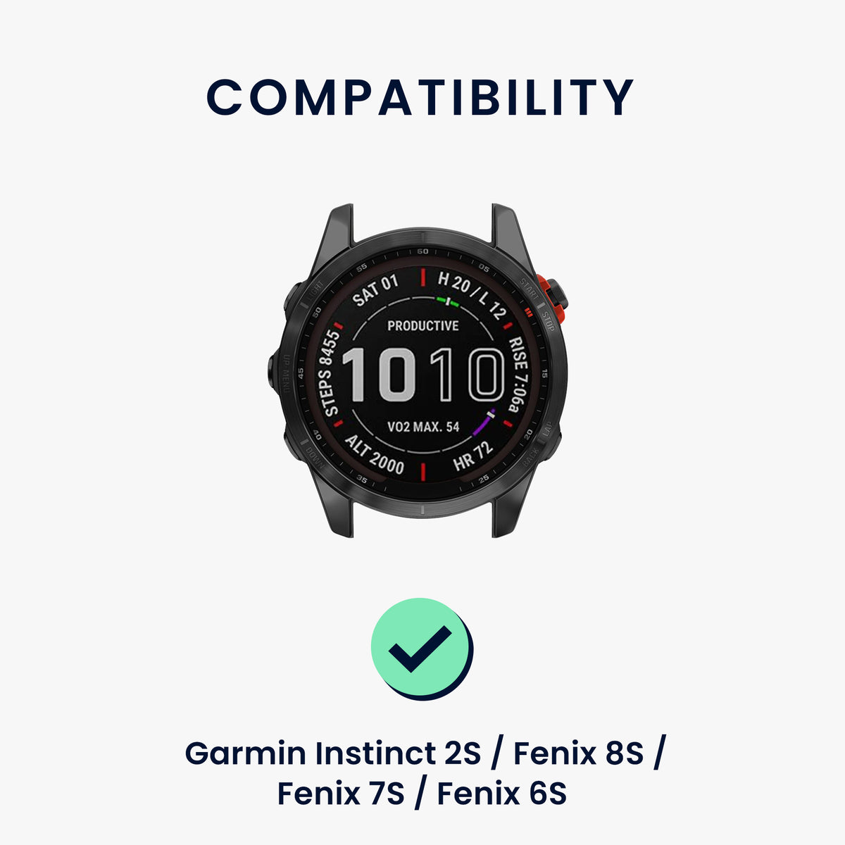 kwmobile Armband kompatibel mit Garmin Instinct 2S / Fenix 8S / Fenix 7S / Fenix 6S - Nylon Fitnesstracker Sportarmband Band in Dunkelgrün - Innenmaße von Dunkelgrün