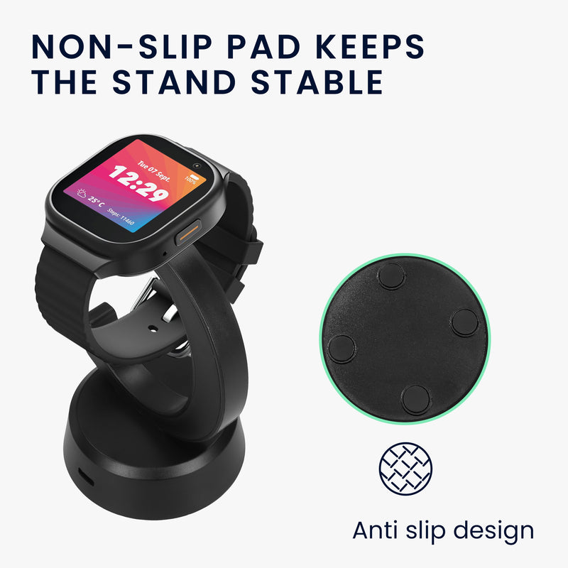 kwmobile USB Ladegerät kompatibel mit Xplora X6 Play / X6 Pro - USB Kabel Charger Stand - Smart Watch Ladestation - Ladekabel mit Standfunktion