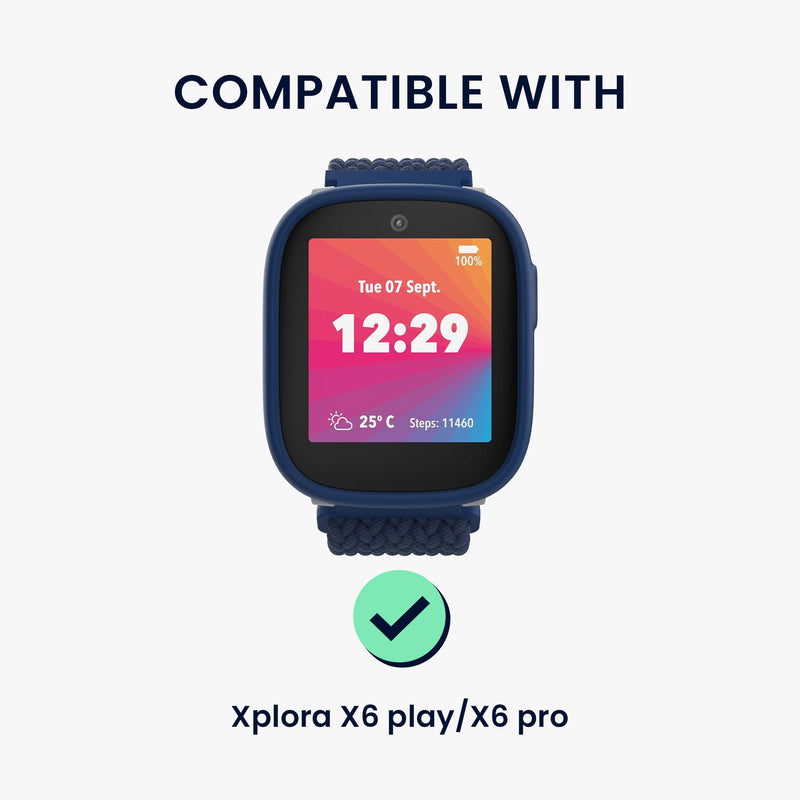 kwmobile USB Ladegerät kompatibel mit Xplora X6 Play / X6 Pro - USB Kabel Charger Stand - Smart Watch Ladestation - Ladekabel mit Standfunktion