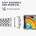 kwmobile 4x Metall Adapter mit 18mm Bandbreite kompatibel mit Huawei Band 11 / Band 11 Pro Uhrenarmband - Smartwatch Armband Anschlussadapter Set aus Metall Silber  [dsg01]