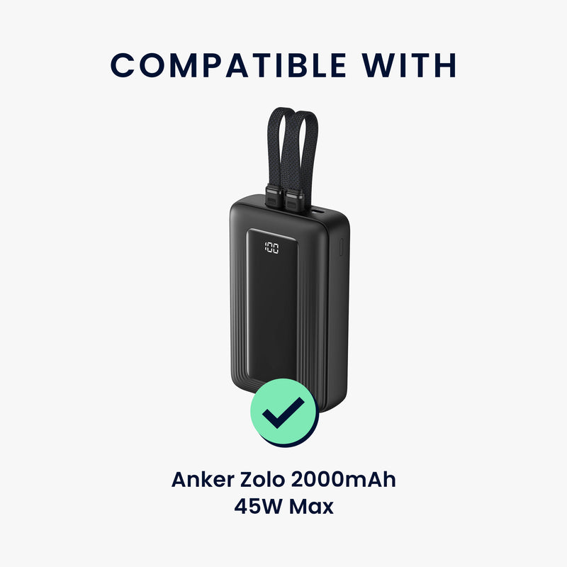 kwmobile Hülle für Anker Zolo 2000mAh 45W Max Case - Powerbank Hülle für unterwegs - Tasche für Power Bank