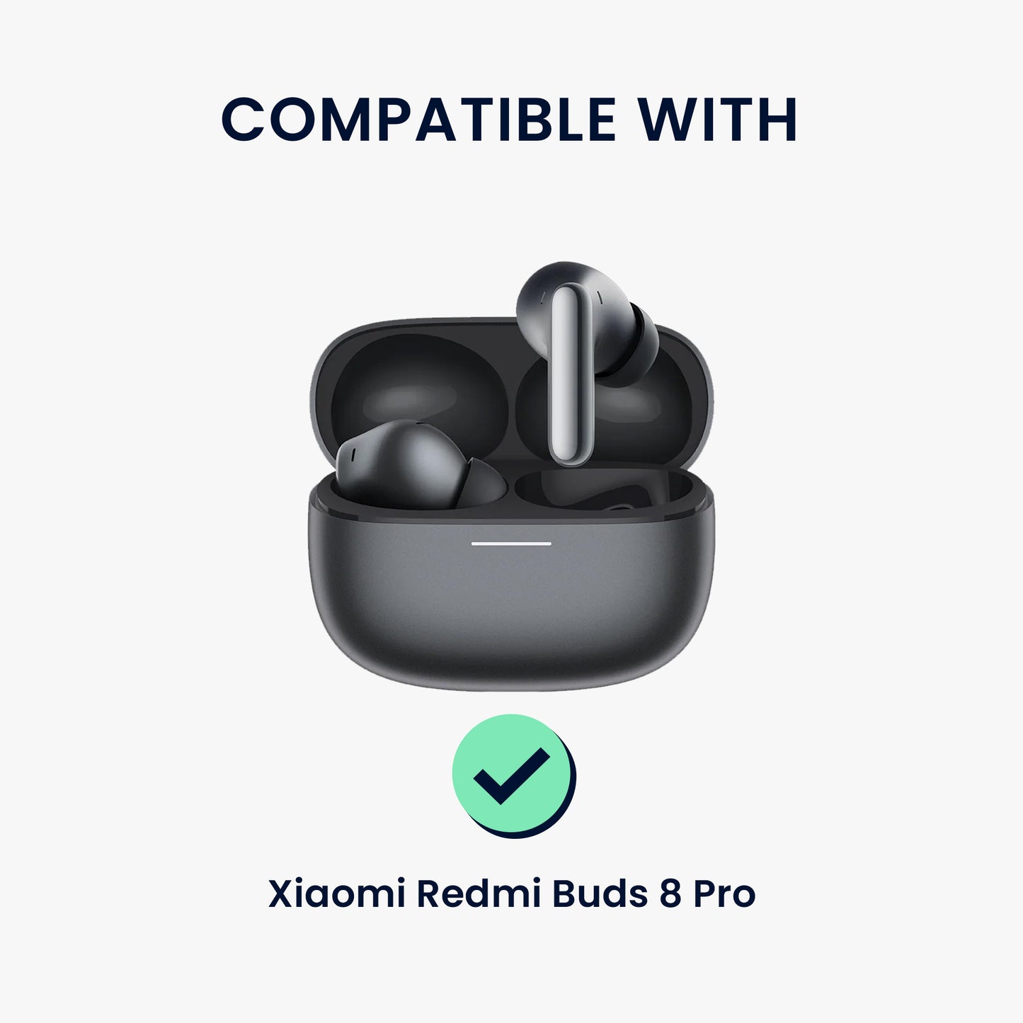 kwmobile 6x Silikonaufsätze für Xiaomi Redmi Buds 8 Pro - Ersatz Ohrstöpsel in 3 Größen - Ear Tips für In-Ear Kopfhörer - Zubehör Ersatzpolster in Weiß Weiß