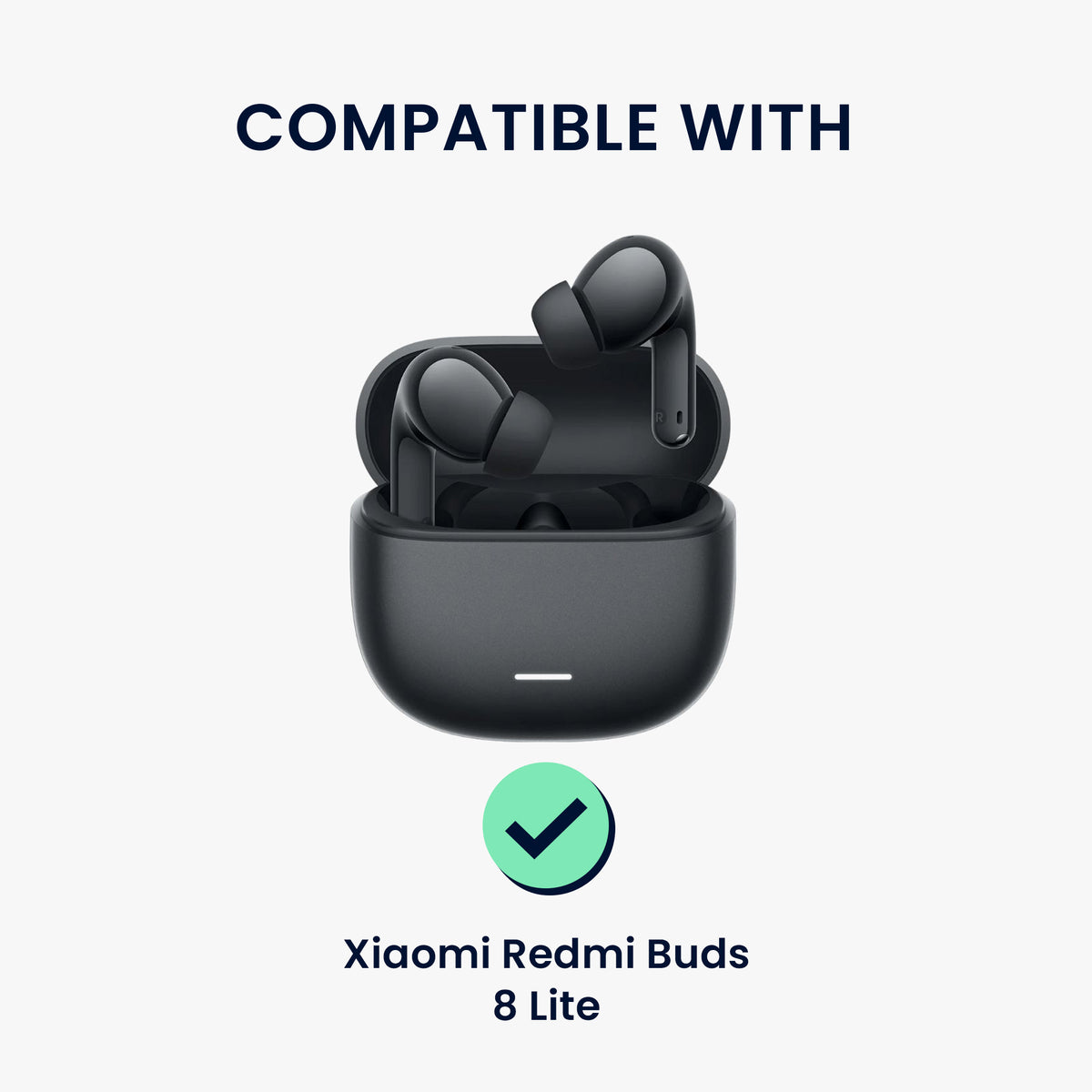 kwmobile 6x Silikonaufsätze für Xiaomi Redmi Buds 8 Lite - Ersatz Ohrstöpsel in 3 Größen - Ear Tips für In-Ear Kopfhörer - Zubehör Ersatzpolster in Schwarz Schwarz