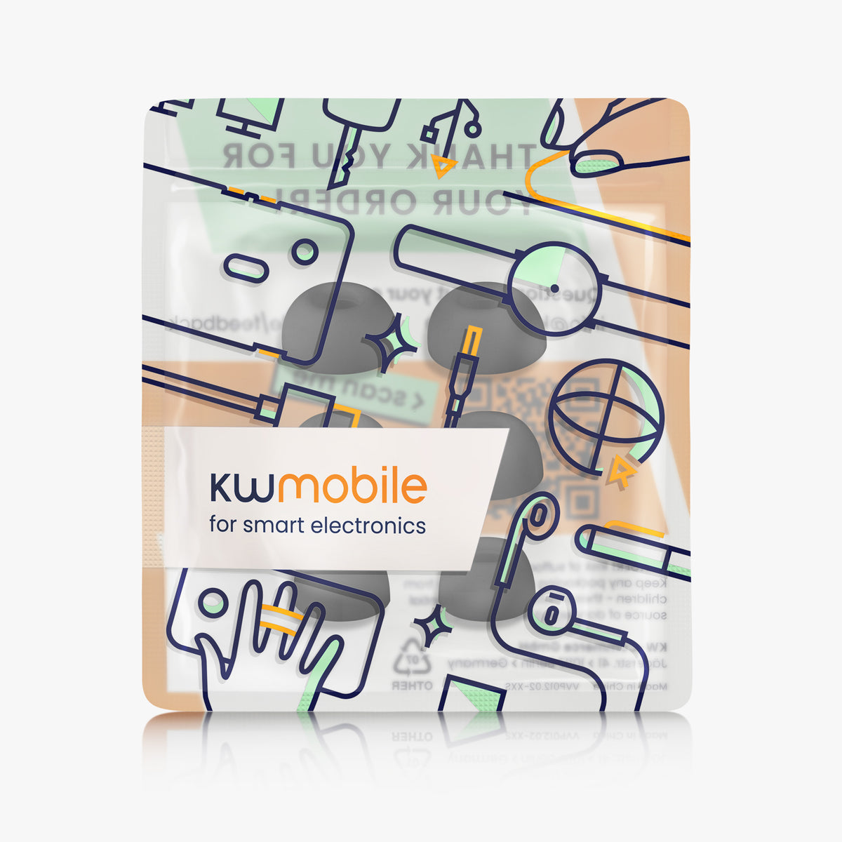 kwmobile 6x Silikonaufsätze für Xiaomi Redmi Buds 8 Lite - Ersatz Ohrstöpsel in 3 Größen - Ear Tips für In-Ear Kopfhörer - Zubehör Ersatzpolster in Schwarz Schwarz