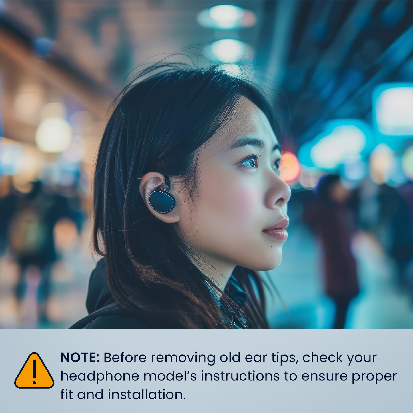 kwmobile 6x Silikonaufsätze für Xiaomi Redmi Buds 8 Lite - Ersatz Ohrstöpsel in 3 Größen - Ear Tips für In-Ear Kopfhörer - Zubehör Ersatzpolster in Schwarz Schwarz
