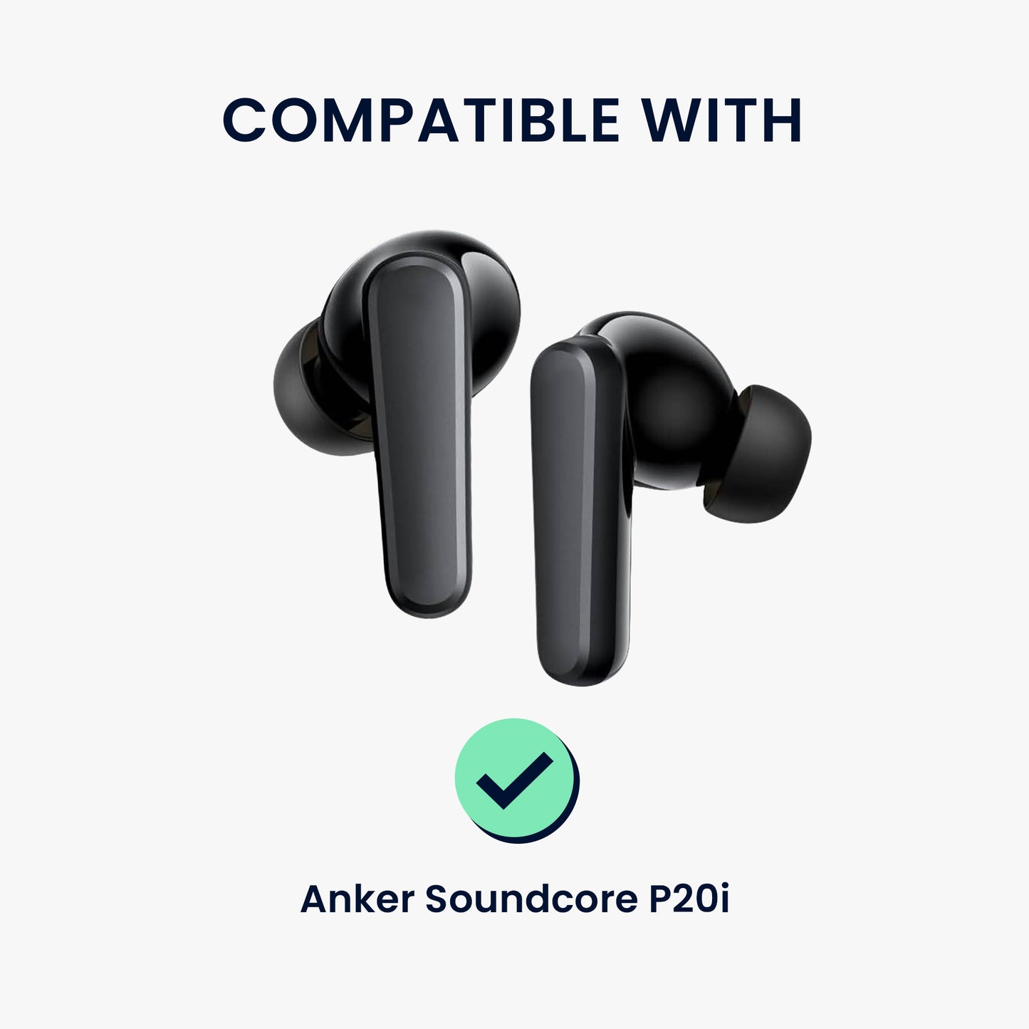 kwmobile 6x Silikonaufsätze für Anker Soundcore P20i - Ersatz Ohrstöpsel in 3 Größen - Ear Tips für In-Ear Kopfhörer - Zubehör Ersatzpolster in Schwarz Schwarz