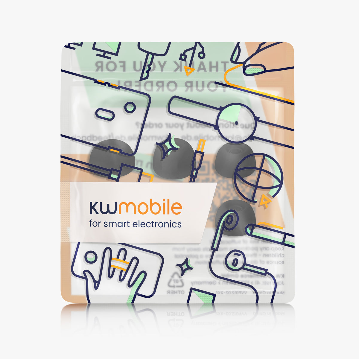 kwmobile 6x Silikonaufsätze für Anker Soundcore P20i - Ersatz Ohrstöpsel in 3 Größen - Ear Tips für In-Ear Kopfhörer - Zubehör Ersatzpolster in Schwarz Schwarz
