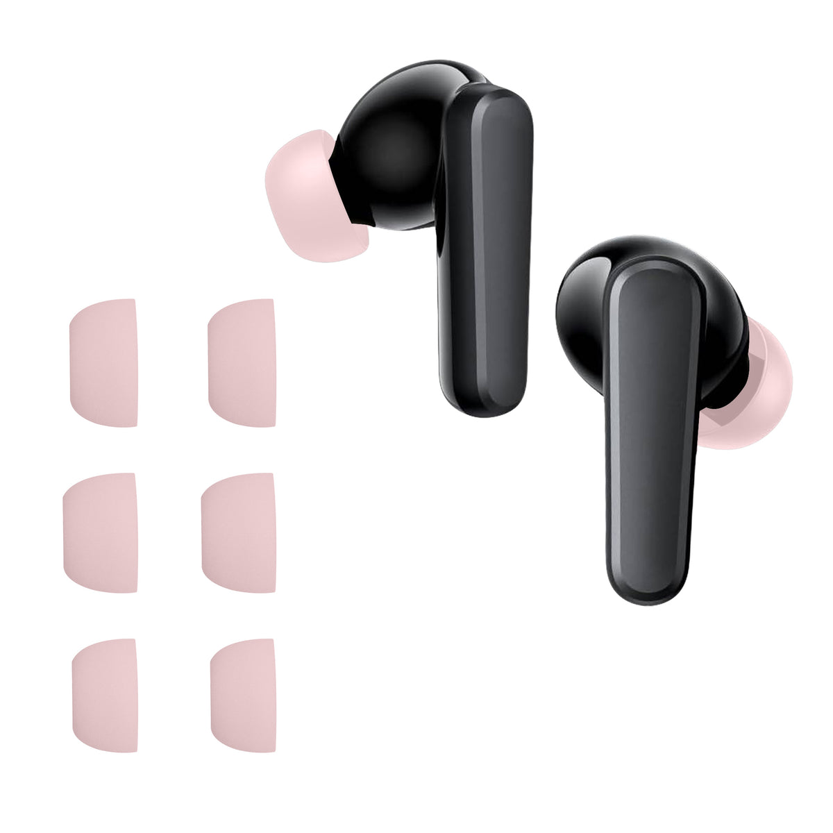 kwmobile 6x Silikonaufsätze für Anker Soundcore P20i - Ersatz Ohrstöpsel in 3 Größen - Ear Tips für In-Ear Kopfhörer - Zubehör Ersatzpolster in Altrosa Altrosa