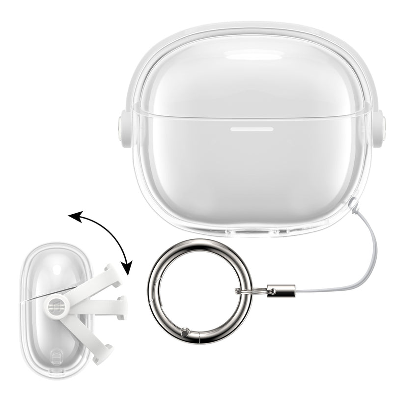 kwmobile transparentes Kopfhörer Case kompatibel mit Xiaomi Redmi Buds 8 Pro Hülle - Headphones TPU Cover mit Sicherheitsverschluss - Transparent Transparent