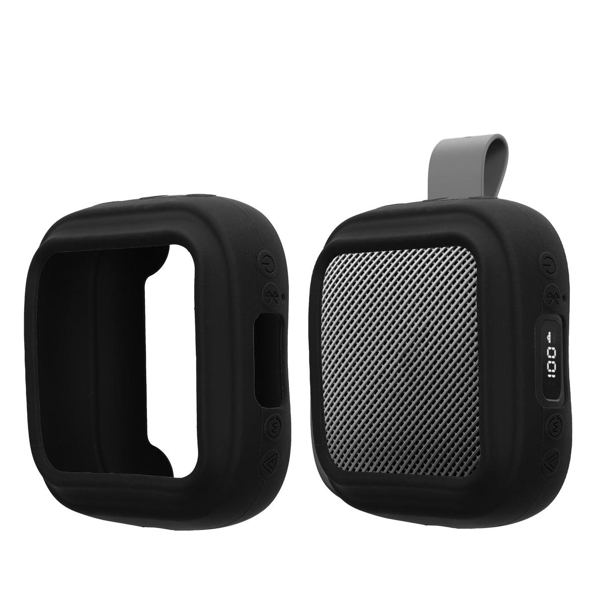kwmobile Silikon Hülle für Anker Soundcore Boom GO 3i Hülle - Schutzhülle für Mini Speaker - Cover Bluetooth Lautsprecher - Case Schwarz Schwarz