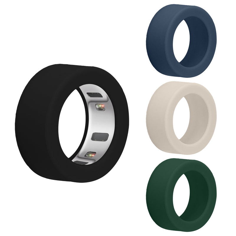 kwmobile 4x Smart Ring Protector kompatibel mit Oura Ring 4 M size 11 12 13 14 15 Hülle - Weiches Silikon Case - Schutzhülle in Mehrfarbig Mehrfarbig  [dsg01]