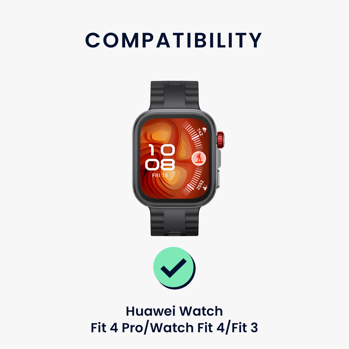 kwmobile Armband kompatibel mit Huawei Watch Fit 4 Pro / Watch Fit 4 / Fit 3 - Nylon Fitnesstracker Sportarmband Band in Altrosa Silber - Innenmaße von Altrosa