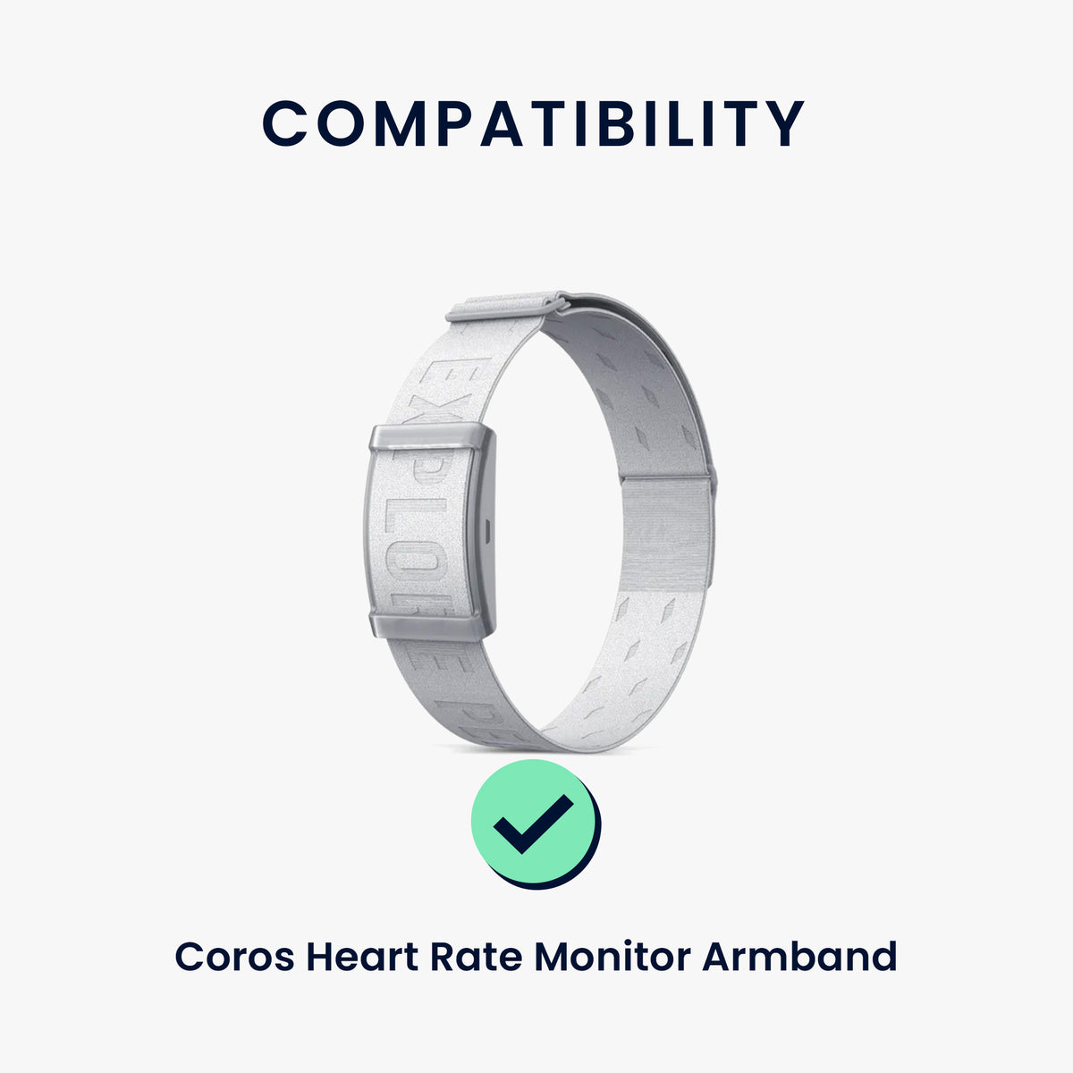 kwmobile Armband kompatibel mit COROS Heart Rate Monitor Armband - Nylon Fitnesstracker Sportarmband Band in Schwarz - Innenmaße von Schwarz
