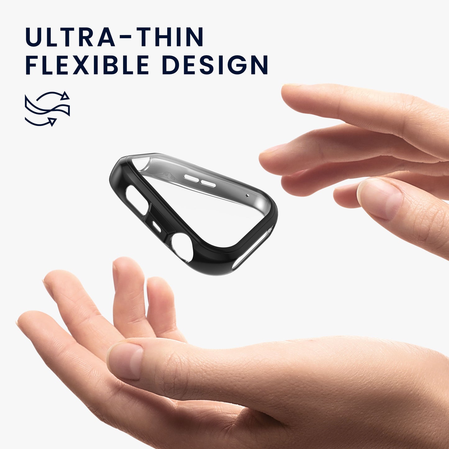 kwmobile 2x Silikon Hülle für Huawei Watch FIT 5 Pro Schutzhülle - Fullbody Display Cover Set aus Silikon - Silber Schwarz Silber  [dsg02]