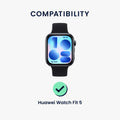 kwmobile 2x Transparente Displayschutzfolie kompatibel mit Huawei Watch FIT 5 Folie - Schutzfolie für Fitness Tracker - robuster Displayschutz Transparent