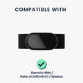 kwmobile Brust Pulsgurt für Garmin HRM / Polar H1 H10 H9 H7 / Wahoo Brustgurt Pulsmesser - Ersatz Herzfrequenzmesser Brustgurt - Pulsgurt für Brust aus Nylon - Schwarz Schwarz