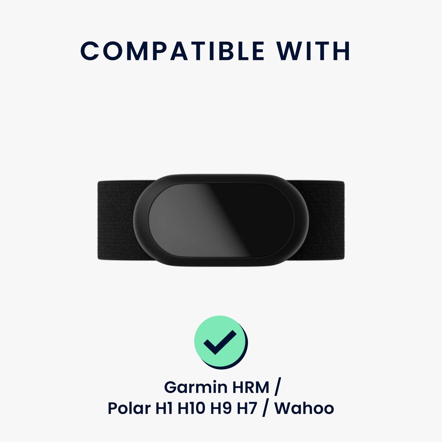 kwmobile Brust Pulsgurt für Garmin HRM / Polar H1 H10 H9 H7 / Wahoo Brustgurt Pulsmesser - Ersatz Herzfrequenzmesser Brustgurt - Pulsgurt für Brust aus Nylon - Schwarz Schwarz