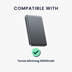 kwmobile Silikon Hülle für TORRAS MiniMag 10000mAh Case - Powerbank Hülle für unterwegs - Tasche für Power Bank - Schwarz Schwarz