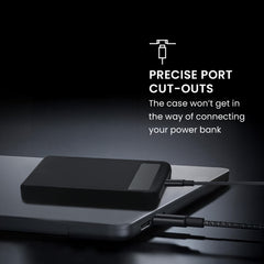 kwmobile Silikon Hülle für TORRAS MiniMag 10000mAh Case - Powerbank Hülle für unterwegs - Tasche für Power Bank - Schwarz Schwarz