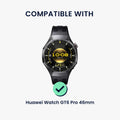 kwmobile Echtleder Uhrenarmband für Huawei Watch GT6 Pro 46mm Armband - Ersatzarmband für Fitnesstracker - Wechselarmband Smartwatch - Schwarz Schwarz