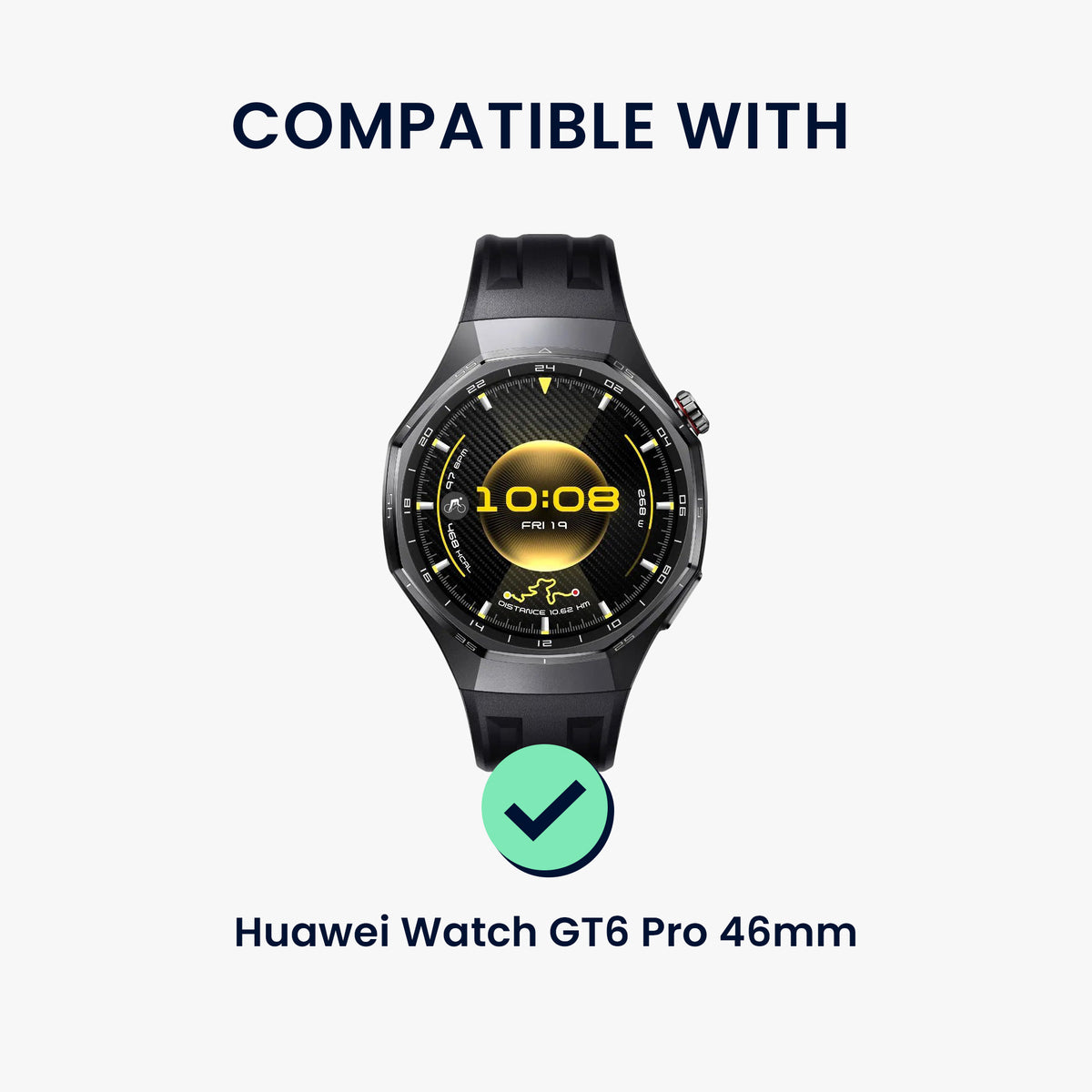 kwmobile Echtleder Uhrenarmband für Huawei Watch GT6 Pro 46mm Armband - Ersatzarmband für Fitnesstracker - Wechselarmband Smartwatch - Grau Grau