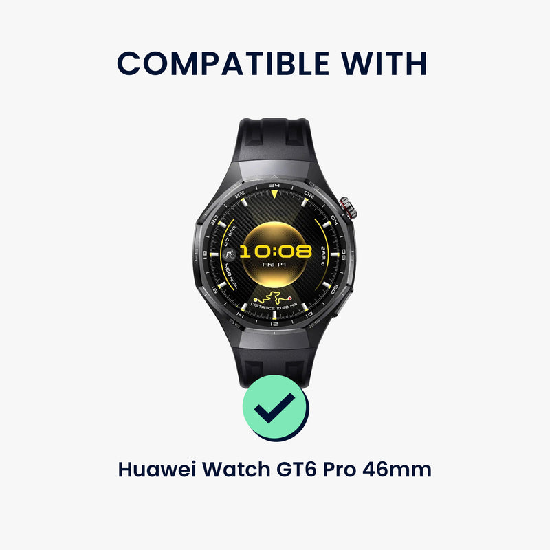 kwmobile Echtleder Uhrenarmband für Huawei Watch GT6 Pro 46mm Armband - Ersatzarmband für Fitnesstracker - Wechselarmband Smartwatch - Grau Grau