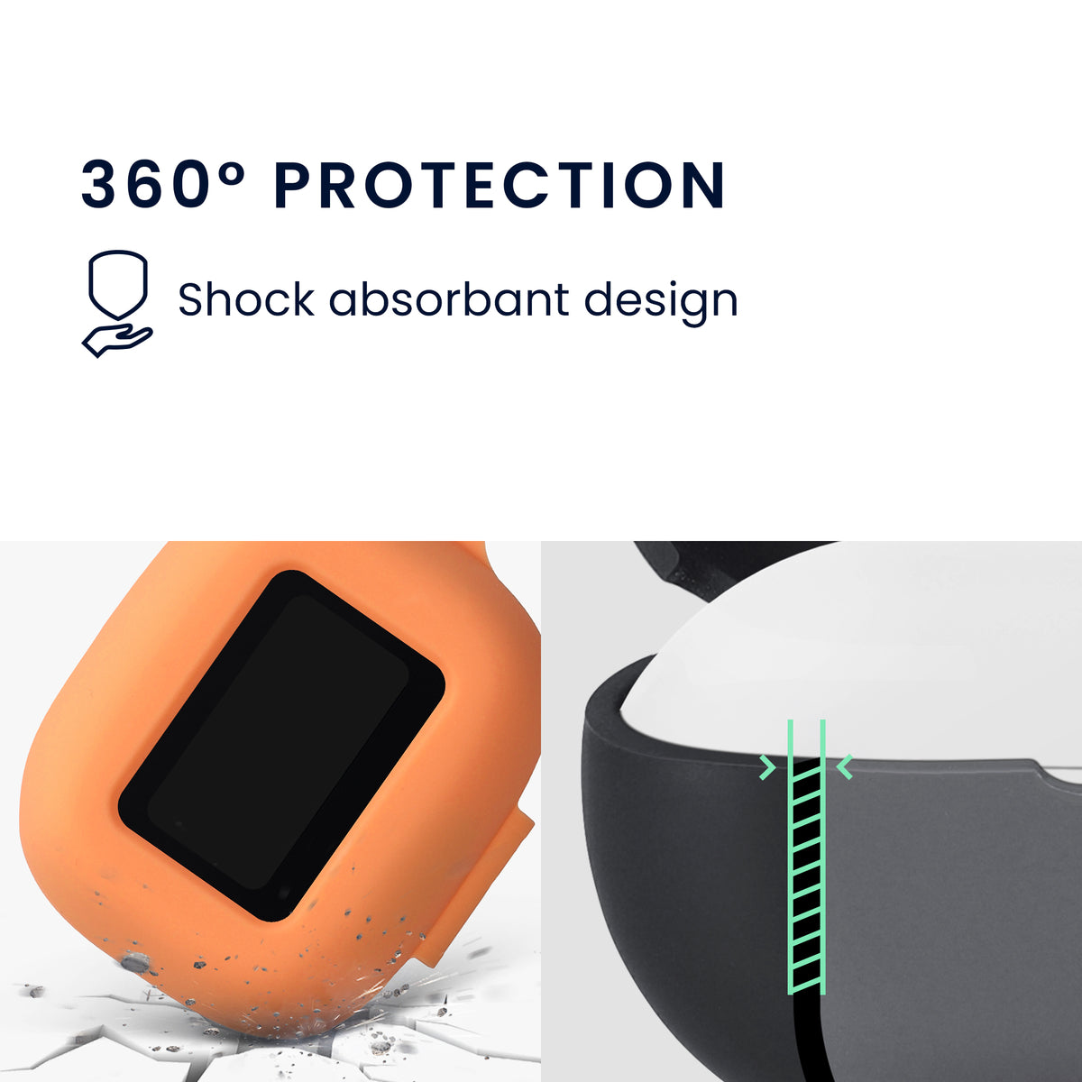 kwmobile Schutzhülle für JBL Live Buds 4 / Beam 4 / Flex 4 Hülle - TPU Silikon Case für Kopfhörer Ladecase - stoßfestes Cover mit Karabiner - Orange Orange