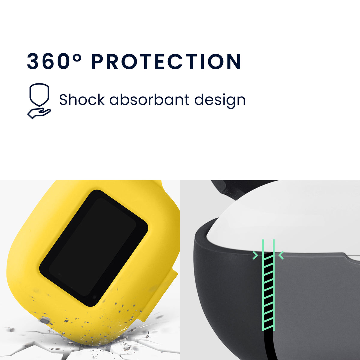 kwmobile Schutzhülle für JBL Live Buds 4 / Beam 4 / Flex 4 Hülle - TPU Silikon Case für Kopfhörer Ladecase - stoßfestes Cover mit Karabiner - Gelb Gelb