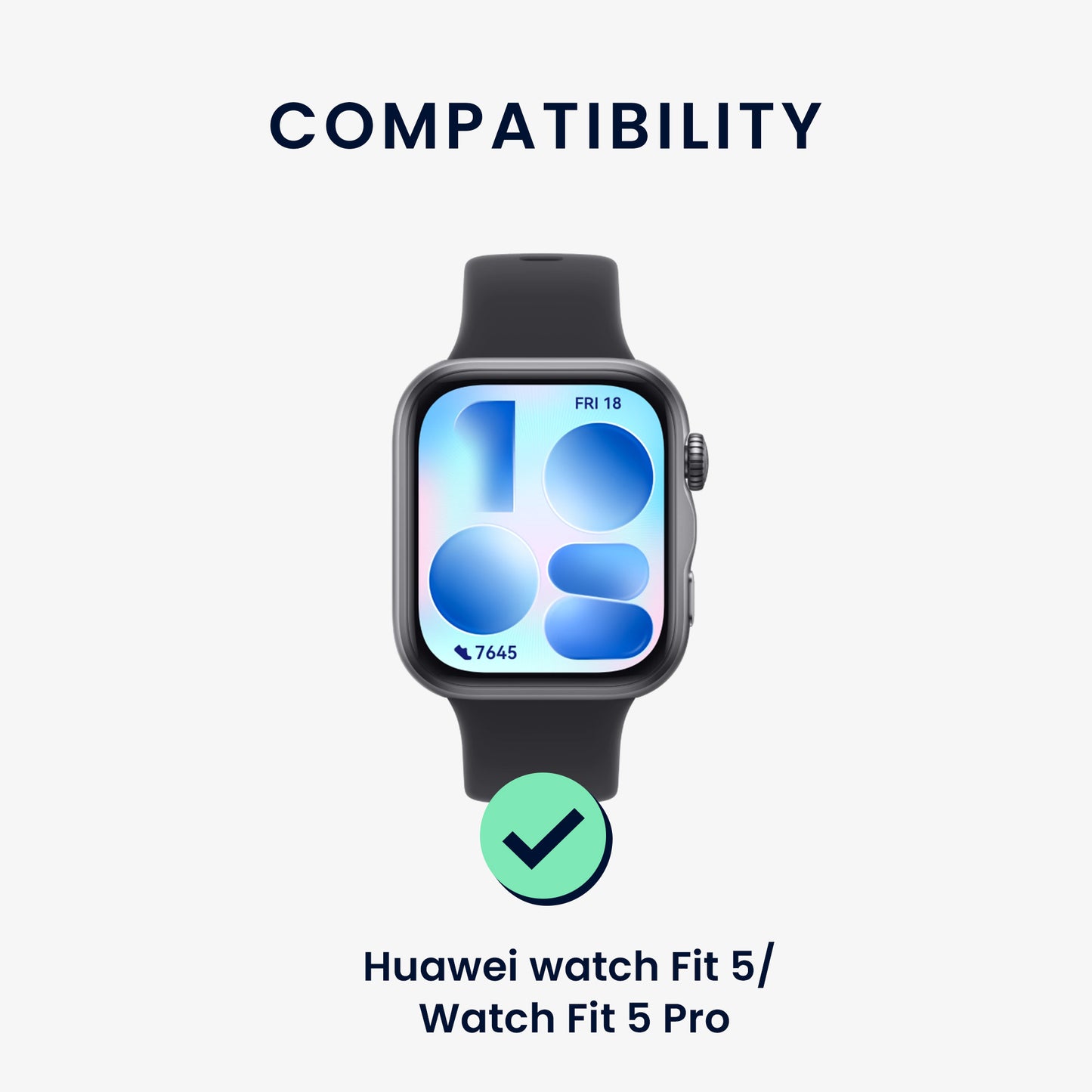 kwmobile Silikon Uhrenarmband für Huawei Watch Fit 5 / Watch Fit 5 Pro Armband - Ersatzarmband für Fitnesstracker - Wechselarmband Smartwatch - Blau Hellblau Blau