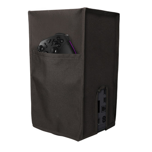 kwmobile Gaming Konsolen Cover für Microsoft Xbox Series X Abdeckung - Konsolen Staubschutz aus Polyester - flexible Konsolenhülle mit Seitentaschen - Dunkelgrau Dunkelgrau