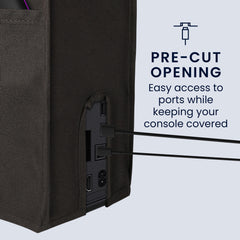 kwmobile Gaming Konsolen Cover für Microsoft Xbox Series X Abdeckung - Konsolen Staubschutz aus Polyester - flexible Konsolenhülle mit Seitentaschen - Dunkelgrau Dunkelgrau