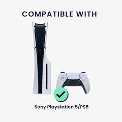 kwmobile Gaming Konsolen Cover für Sony Playstation 5 / PS5 Abdeckung - Konsolen Staubschutz aus Polyester - flexible Konsolenhülle mit Seitentaschen - Dunkelgrau Dunkelgrau