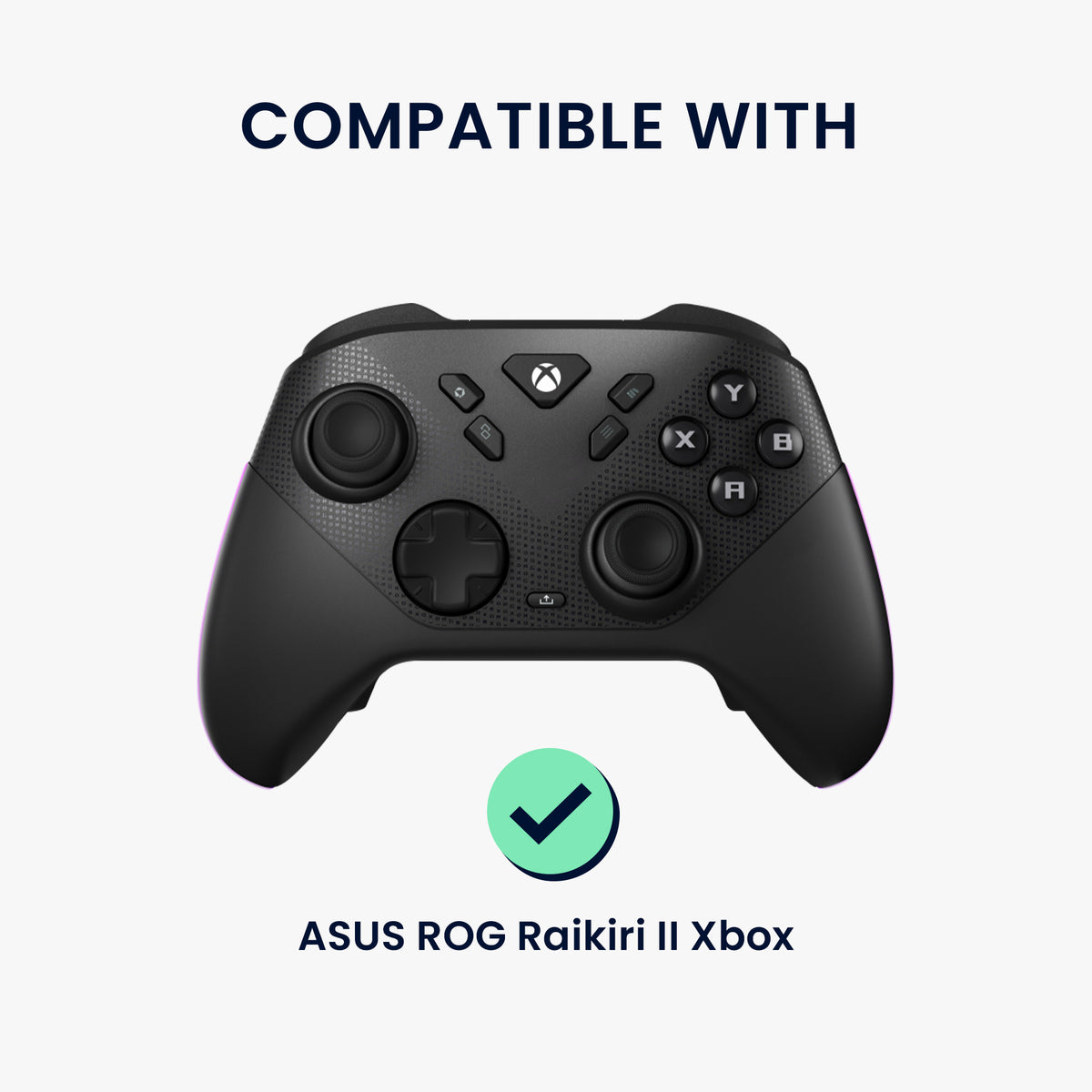 kwmobile flexibles Silikon Case kompatibel mit ASUS ROG Raikiri II Xbox Hülle - Schutzhülle für Handheld Konsole - Schwarz Schwarz