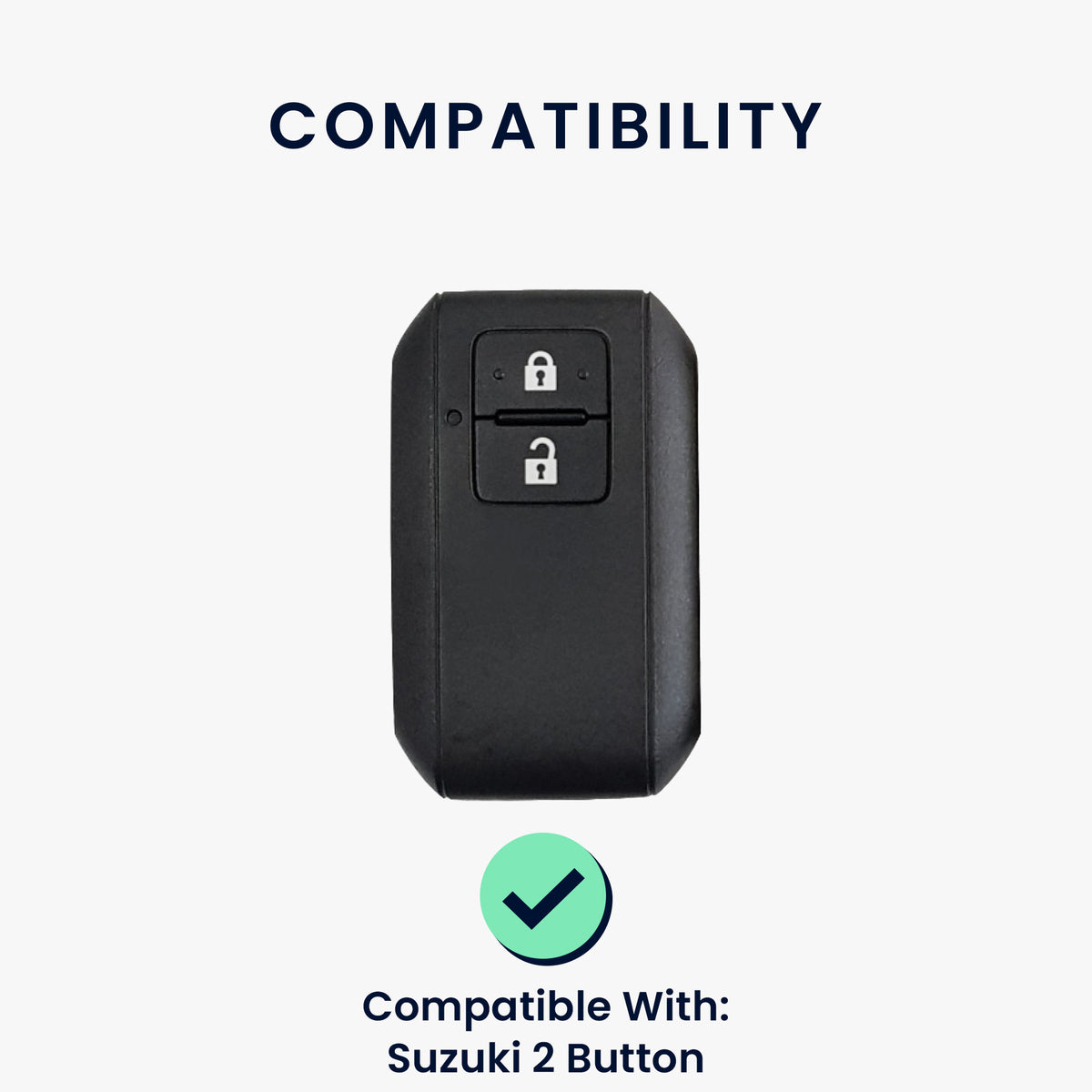 kwmobile Schlüsselhülle für Suzuki 2-Tasten Autoschlüssel Keyless Go Hülle - Autoschlüssel Schlüssel Hülle aus TPU Silikon - Schlüsselschutz Gehäuse in Schwarz matt Schwarz Schwarz matt