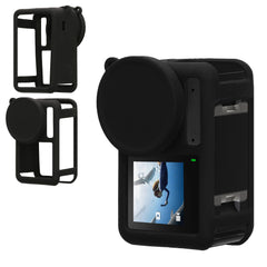 kwmobile Silikonhülle für DJI Action 4 Hülle - rutschfestes Cover aus Silikon für Action Cam - Schwarz Schwarz