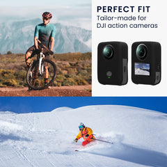 kwmobile Silikonhülle für DJI Osmo 360 Hülle - rutschfestes Cover aus Silikon für Action Cam - Schwarz Schwarz