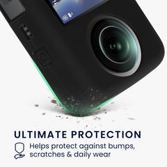 kwmobile Silikonhülle für DJI Osmo 360 Hülle - rutschfestes Cover aus Silikon für Action Cam - Schwarz Schwarz