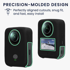 kwmobile Silikonhülle für DJI Osmo 360 Hülle - rutschfestes Cover aus Silikon für Action Cam - Schwarz Schwarz