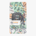 kwmobile Design Schutzhülle für Anker Soundcore Liberty 4 Pro Hülle - TPU Silikon Case für Kopfhörer Ladecase - stoßfestes Cover mit Karabiner - Weiß Schwarz Schwarz Weiß  [dsg01]